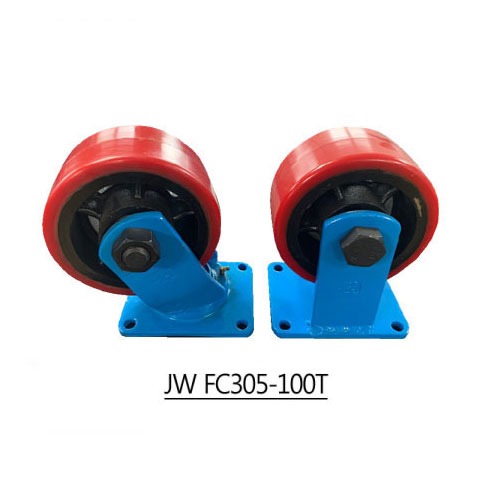 [JW] FC 305-100T 우레탄 바퀴단조12&quot; 100 특 고정 회전2.0